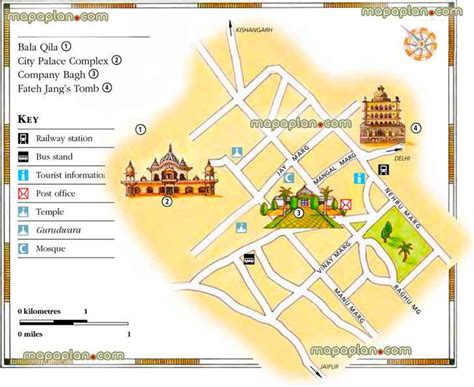 Jaipur maps - Top tourist attractions - Free, printable city street map ...