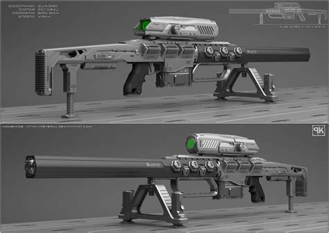 Quadro - Concept of sci fi sniper rifle. by peterku on DeviantArt