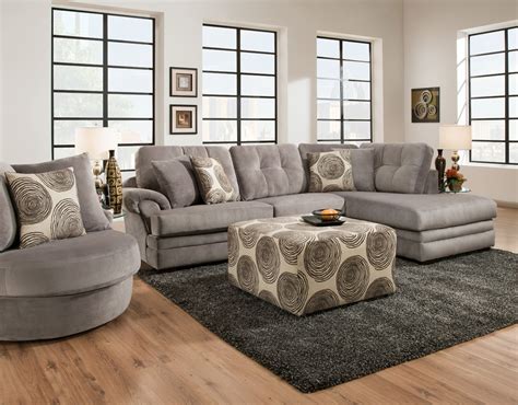 Knockout 2 Piece Sectional In Knockout Grey 16B3LF Left Facing Sofa: L84" D42" H2… | Living room ...