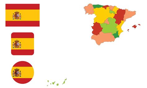 Map and flag of Spanish 8211492 Vector Art at Vecteezy