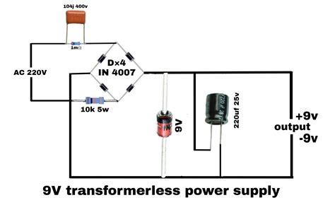 9 Volt Power Supply Circuit Diagram