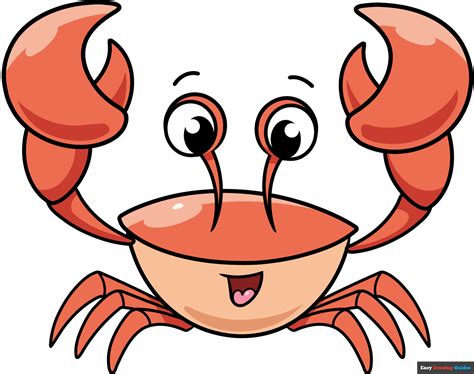 How to Draw an Easy Cartoon Crab - Really Easy Drawing Tutorial