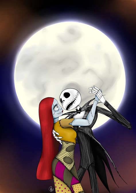 Jack and Sally, fan art - By La Regina MAB | Artist, Fan art, Art