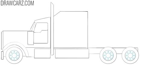 How to Draw a Semi Truck