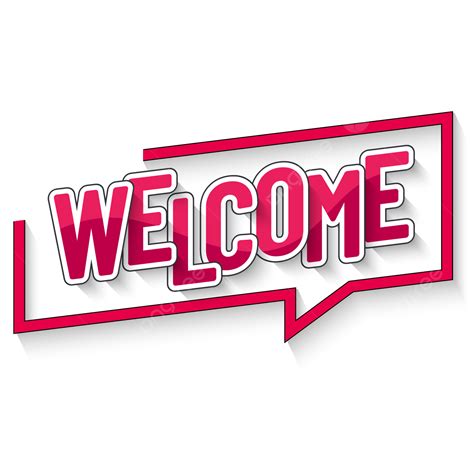 Welcome Banner Vector Hd Images, Red Welcome In Banner Style, Welcome ...