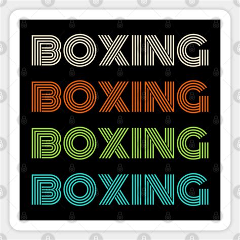 Classic 70s style Art Deco Font Boxing - Boxing - Sticker | TeePublic