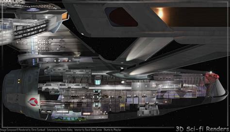 Enterprise A cutaway by Christopher Cardwell – @startrekships on Tumblr