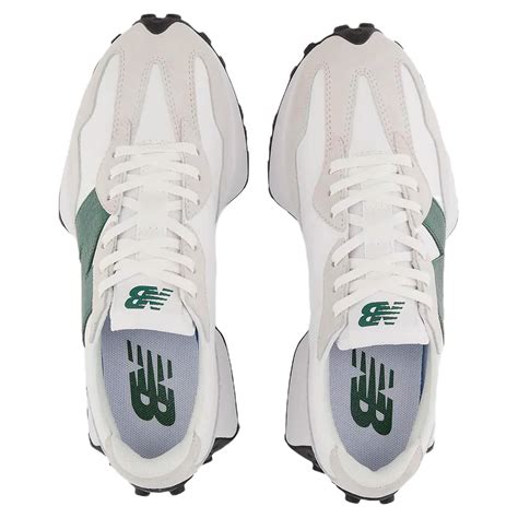 Women's New Balance 327 (White/Nightwatch Green) - WS327DC - Consortium