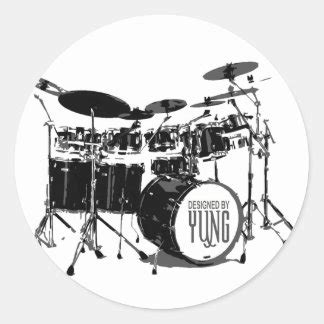 Drum Set Stickers | Zazzle