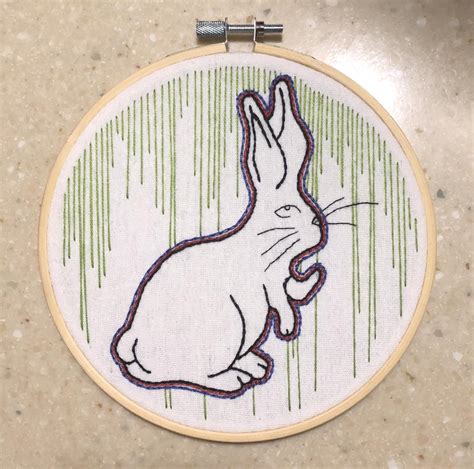 Follow the White Rabbit - The Matrix : r/Embroidery