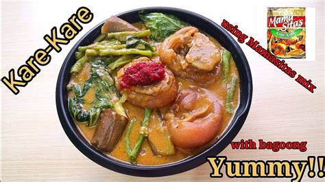 KARE-KARE with BAGOONG using MAMASITAS MIX - YouTube