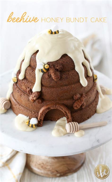 Beehive Honey Bundt Cake with Sugar Bees and Honey Frosting | Recipe | Cake, Desserts, Unique ...