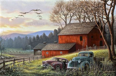 Country Farm Landscape Painting - | Landscape art, Farm canvas art, Landscape paintings