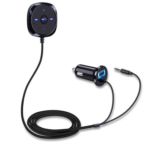 Bluetooth Car Kit Bluetooth Receiver, Bluetooth Hands-Free Audio Adapter Built-in Microphone Air ...