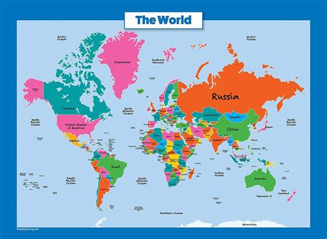 Map of the World with All Countries and Their Names