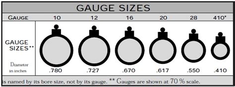 Shotgun Gauge Chart