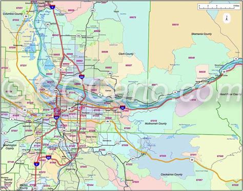 Portland Zip Codes - Multnomah County, OR Zip Code Map