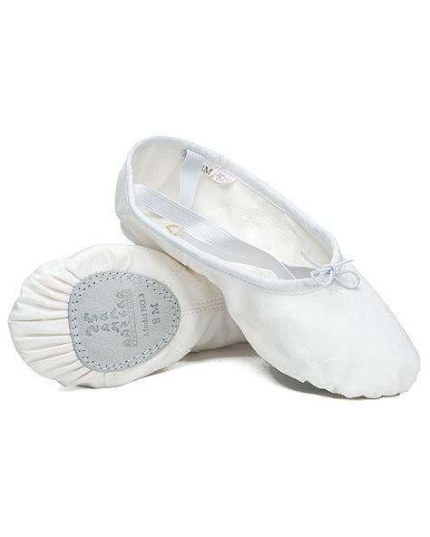 Canvas Ballet Shoes for Girls / Boys / Adults - White - Fitness & Fairies Dancewear