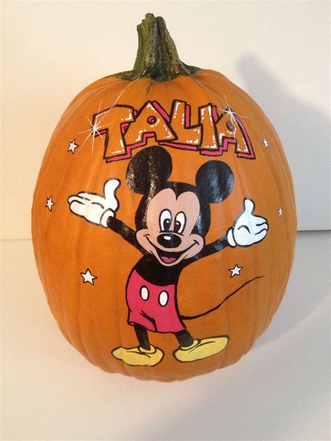 Mickey Mouse Pumpkin | Painted pumpkins, Halloween pumpkins painted, Cute pumpkin carving