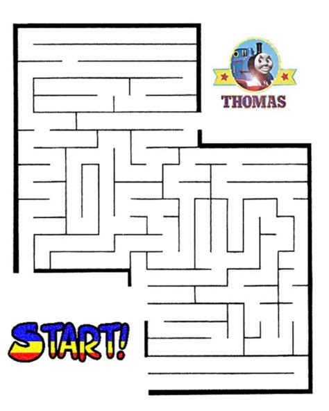 Thomas The Train Halloween Worksheets For Kids | Printable Maze - Printable Train Puzzle ...