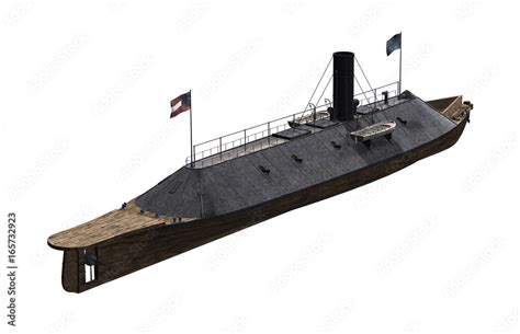 CSS Virginia - Ironclad Civil War Warship Stock-illustration | Adobe Stock