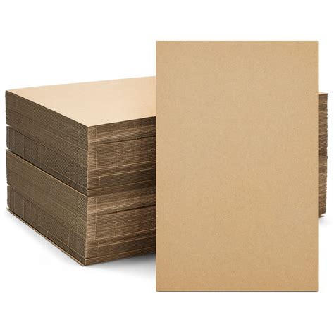 50 Pack Brown Corrugated Cardboard Sheets Flat Cardboard Sheets Cardboard Inserts Flat Cardboard ...