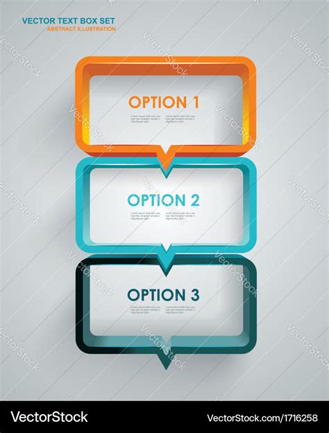 Text box design Royalty Free Vector Image - VectorStock