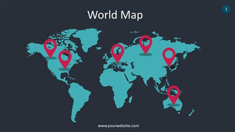 World Map Template for Your Presentation – Smiletemplates