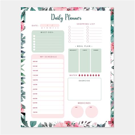 Daily Planner - 50 Sheets of 8.5x11 Inches Undated Checklist Organizer Tear-Off Pads with Field ...