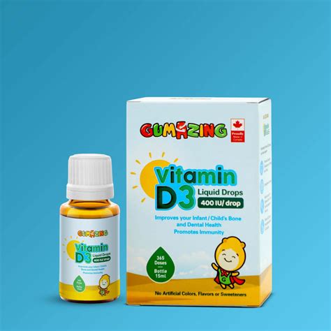 Vitamin D3 Drops For Kids | Boost Bone & Dental Health | Gumazing