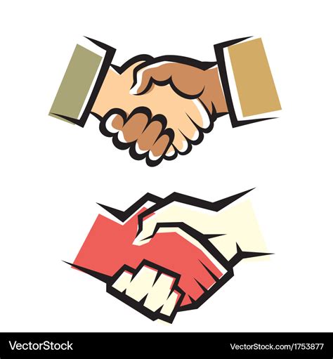 Handshake symbol set Royalty Free Vector Image