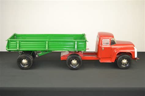 Vintage Large Semi Trailer Truck Toy, USSR, 1990s | Retro Station