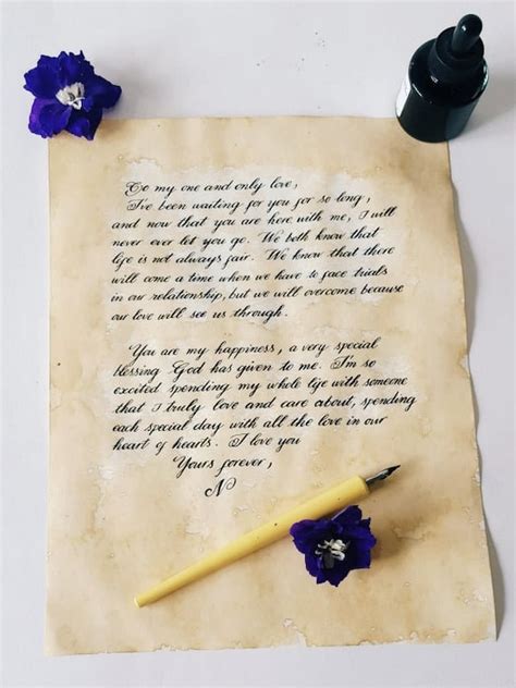 Custom Old Fashioned Love Letter Personalized Handwritten - Etsy New Zealand