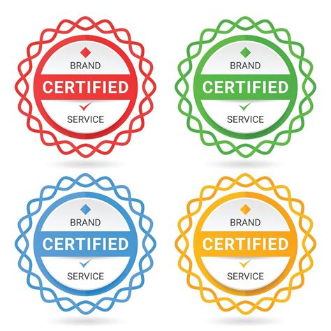 Set of badge certificates Vector illustration certified logo design 2384776 Vector Art at Vecteezy