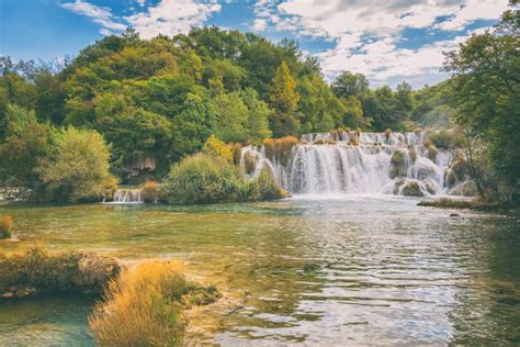 Skradinski Buk Waterfall, Croatia Stock Image - Image of protected ...