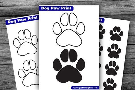 Free Printable Dog Paw Print Outline | Just Family Fun