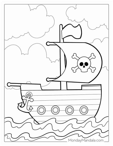 Printable Coloring Pages And Pirate Ships