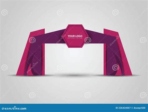 Exhibition Stand Gate Entrance Vector With For Mock Up Event Display, Arch Design ...