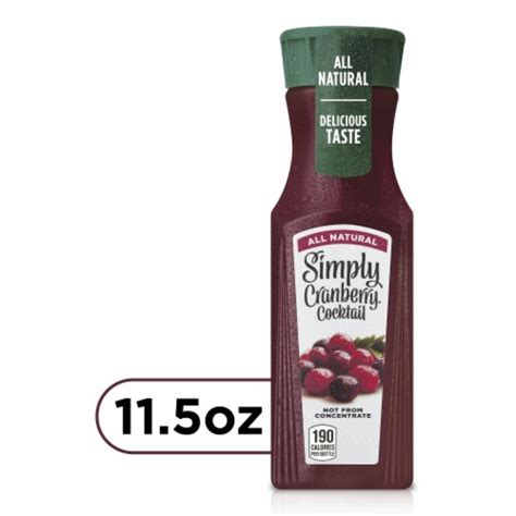 Simply Cranberry Cocktail Fruit All Natural Juice, 11.5 fl oz - Kroger