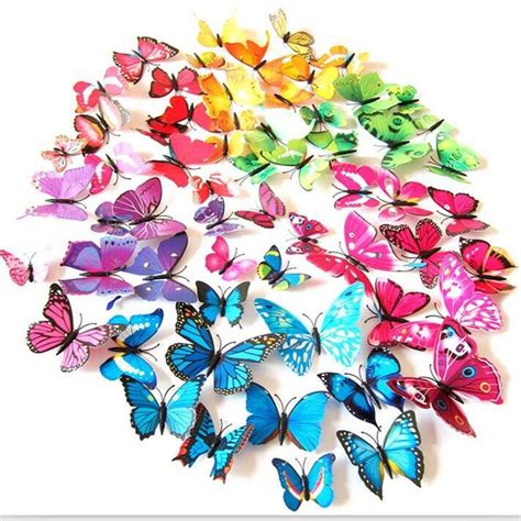 Aliexpress.com : Buy drop shipping 12pcs PVC 3d Butterfly wall decor cute Butterflies wall ...