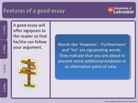 Signposts argumentative essay