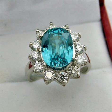 Blue Zircon Ring - Etsy