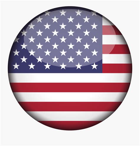 Clip Art United States Of America Flag 3d Round , Free Transparent Clipart - ClipartKey