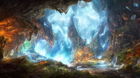 crystal cave, fantasy artwork, very very very | Stable Diffusion