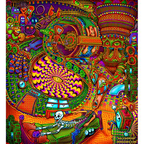 Esoteric DMT painting «Salvia Trip» | Fractalika