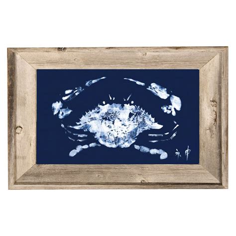 Blue Crab Framed Wall Art | Bella Coastal Decor