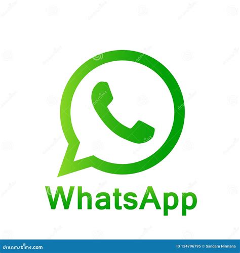 WhatsApp Icon Logo Element Sign in Green Vector Mobile App on White Background Immagine ...