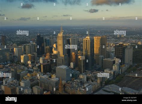 Aerial View Of Melbourne City Australia Stock Photo - Alamy