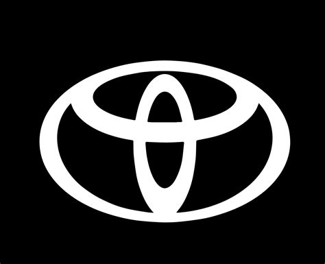 Toyota Brand Logo Car Symbol White Design japan Automobile Vector Illustration With Black ...