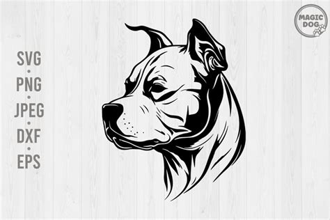 American Pit Bull Svg, Pitbull Svg, Pitbull Clipart, Dog Paw